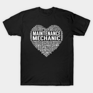 Maintenance Mechanic Heart T-Shirt